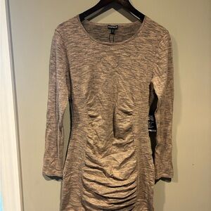 Express Heathered Ruched Dress